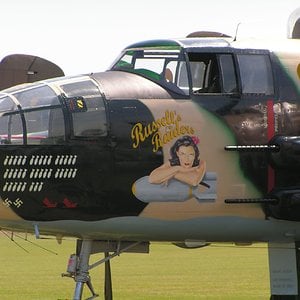 b-25 mitchell 'russels raiders' nose art