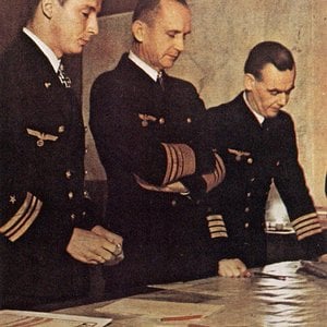Doenitz with fellow officers.
