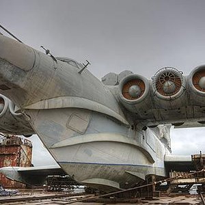Soviet Lun Class Ekranoplane Rotting Away At Port