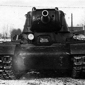 IS-2 heavy tank prototype, Chelyabinsk factory, 1943, front view