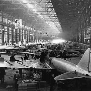 Ilyushin Il-2 assembling line