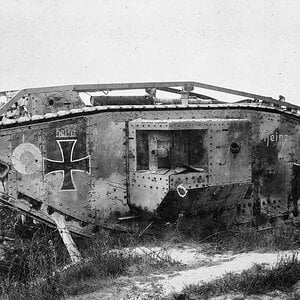 The Mark IV male tank captured by Germans named "Heinz", 1917
