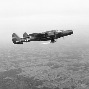 Northrop P-61 testing a ramjet engine, January 27, 1947 (2)