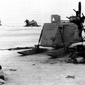 The soviet propeller-driven sledges NKL-26 damaged (2)