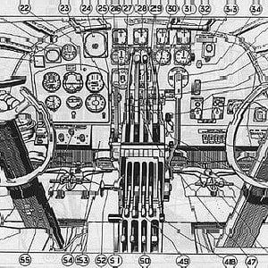 Short Stirling - Pilots instrument panel drawing