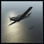 Messerschmitt Bf-109 sobre el Canal de la Mancah.jpg