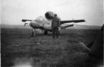 US Soldier guarding a captured German Heinkel HE-162 Salamander.jpg