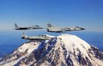 F-106A 59-0141 T-33A 55-4386 F-15A 76-0098 318 FIS FORMATION PAST MT RAINIER img690 550x351.jpg