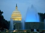 U.S. Capitol Building and Fountains, Washington ..jpg