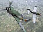 Focke Wulf FW-190 D-9 and P-51D (Digital Image).jpg