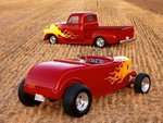 Fire in the Field, 1932 Ford Roadster and 1952 Chevrolet Truck.jpg