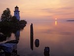 Cheboygan Range Light Silhouetted at Sunrise, Cheboygan, Michigan.jpg