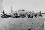 91BG  B-17G_Blue Dreams_ 42-37781_belly landing  at Steeple Morden_6m.jpg