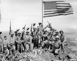 Iwo Jima, 'gung ho' pic after second raising.gif