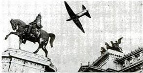 Campini CC2 overflying Piazza Venezia,Rome 1941.jpg