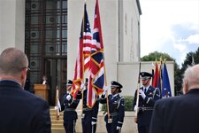 Kent and Bill Lyons at color guard drill.jpg