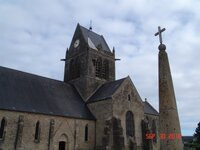 St Mere Eglise Church Exterior.jpg