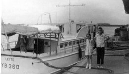 Kathy and Neil- Macarthur's boat ride in Yokohama. Following week it blew up and sank.jpg
