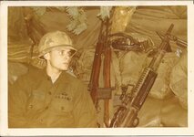 1970, Bill in Germany with M-14's and M-60.jpg