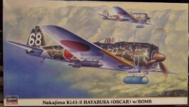20230828 Nakajima Ki-43-II w:Bomb 1:48 resin Hasegawa.jpg