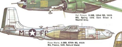 A-26B '133205' %22Rose Marie%22 670th BS, 416th BG 1945.png