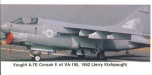 Vought A-7E Corsair II '413' of VA-195 1982.png