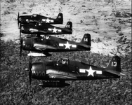 F6F-5 Hellcats of VF-6 formation over Moanaloa Hawaii February 14,1945.png