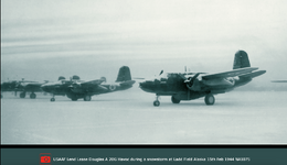 USAAF Lend Lease Douglas A 20G Havoc during a snowstorm at Ladd Field Alaska 15th Feb 1944 NA1...png