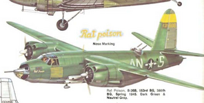 B-26B '131606' %22Rat Poison%22 553rd BS, 386th BG 1945.png