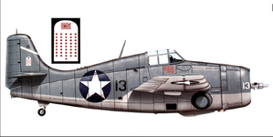 Grumman F4F 4 Wildcat VF-6 Black 13 Donald Runyon aboard CV 6 USS Enterprise 1942 ASISBIZ.png