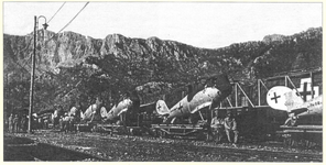 Pfalz D.IIIa fighters at Kara-Pumar (20 were sent) on thier way to Palestine 1918 .png