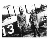 1:Lt. Arthur Easterbrook (right) with his father, Chaplin Lt. Col. Edmund Easterbrook; in fron...png