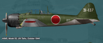 A6M5, Model 55, IJN Taiho, October 1944 NAVALENCYCLOPEDIA.png