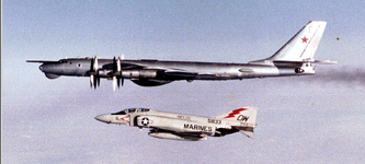 F-4J Phantom II (VMFA-251) intercepting a Soviet Tupolev Tu-95 Bear-D aircraft off Iceland 198...png