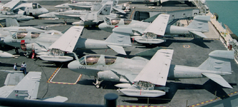 EA-6B Prowler '13'  (VAQ-139 : CVW-14) embarked on USS Abraham Lincoln (CVN 72) - June 2000 SE...png