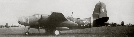 4321370 A 20G Boston 260BAP Yellow 4 at Romania Focsani airfield autumn 1944 ASISBIZ.png