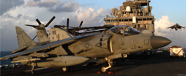 AV-8B Harrier II '13' (VMA-223) aboard USS Kearsarge (LHD 3)  February 2003 SEAORG.png