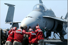  F:A-18C Hornet (VFA-81 : CVW-17) embarked on USS George Washington (CVN 73) July 2002 SEAORG.png