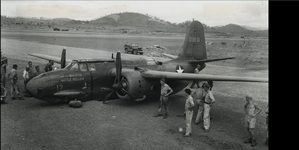 A 20A Havoc 5AF 3BG89BS Little Hellion landing mishap Port Moresby 13th Nov 1942 ASISBIZ.png
