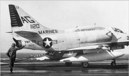 A-4E Skyhawk '13'  (VMA-331) aboard USS Independence (CVA 62) 1970-71 SEAORG.png