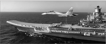 A Su-30SM of the VKS over KUZNETSOV off Syrian coast November 2016 RMOD.png