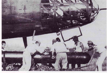 Ground crew preparing a Ki-67 on Java June 1945.png