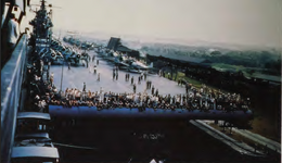 USS Yorktown (CV-10) transits 'The Ditch' Panama Canal July 1943 with CVG-5 aboard USNAVY.png