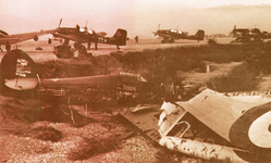 Hawker Hurricane RAF abandoned Balkans 1941 ASISBIZ.png