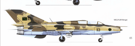 Libya MiG-21UM Mongol '113' 1975.png