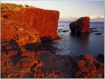 Puu Pehe Rock at Sunset, South Shore, Lanai, Hawai.jpg