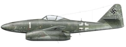 Schall F.-Me262A-1a weiss 1, Kdo Nowotny, octobre 1944.JPG