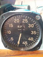 Aircraft Tachometer Gauge RPM X100 01.jpg