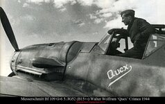 Me109G6-II.5.JG52-Black(15+-)-WrkN411777-Named-'Quex'-with-Yellow-Lower-Engine-Cowling-Flown-B...jpg