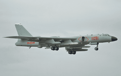 A H-6K landing at Zhuhai Jinwan Airport with cruise missiles (2018) WIKI.png